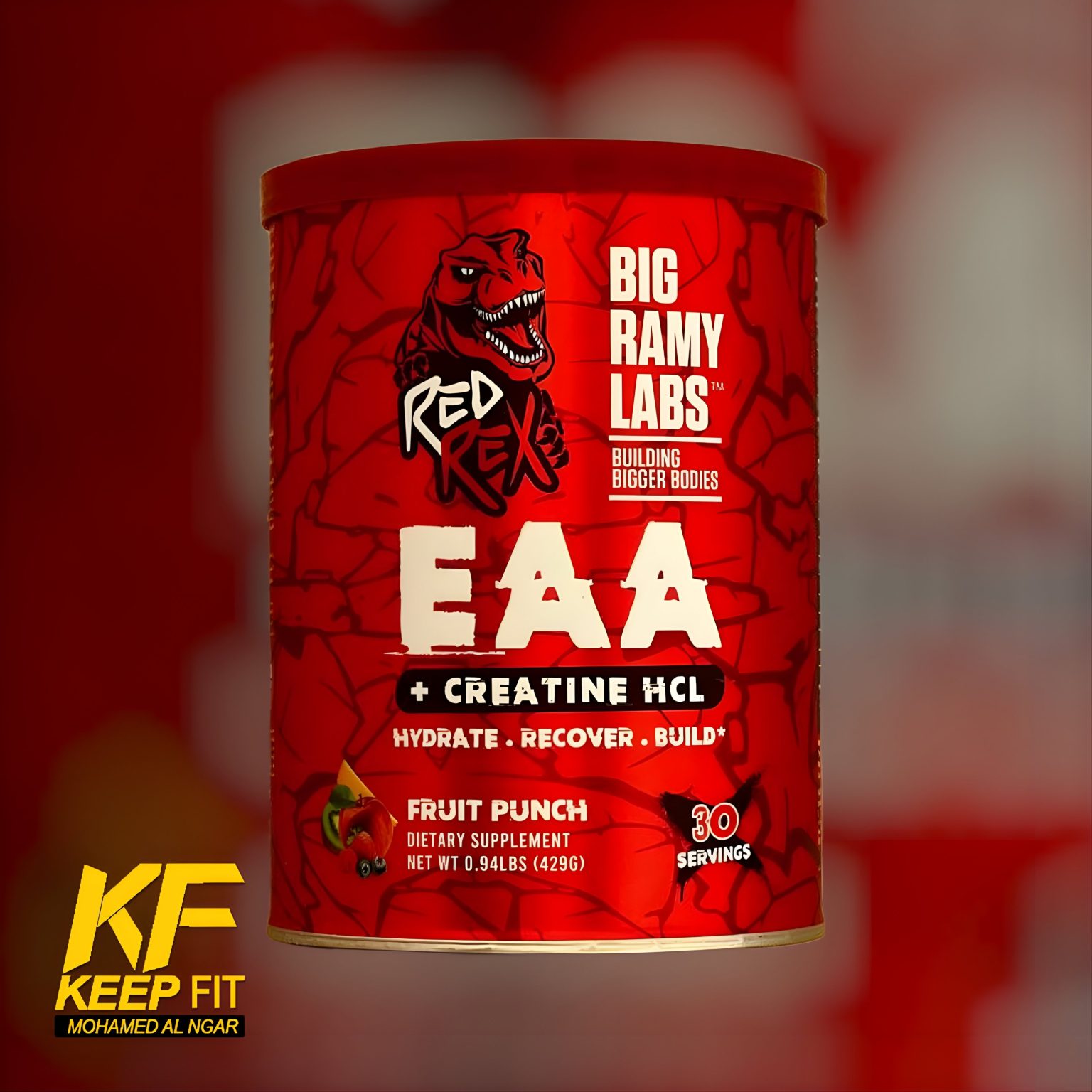 كرياتين Hcl احماض امينيه Eaa ريد ريكس Eaa Creatine Hcl Red Rex Big Ramy Labs Keepfit