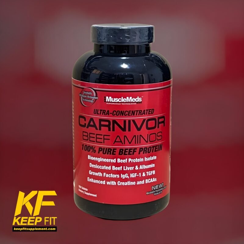 امينو كارنيفور بيف ٣٠٠ حبايه Carnivor beef aminos musclemeds 300 tablets
