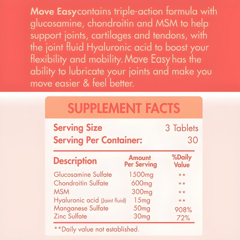 ⁦موف ايزي للمفاصل اورجانيك نيشن move easy 90 tab organicnation⁩ - الصورة ⁦2⁩