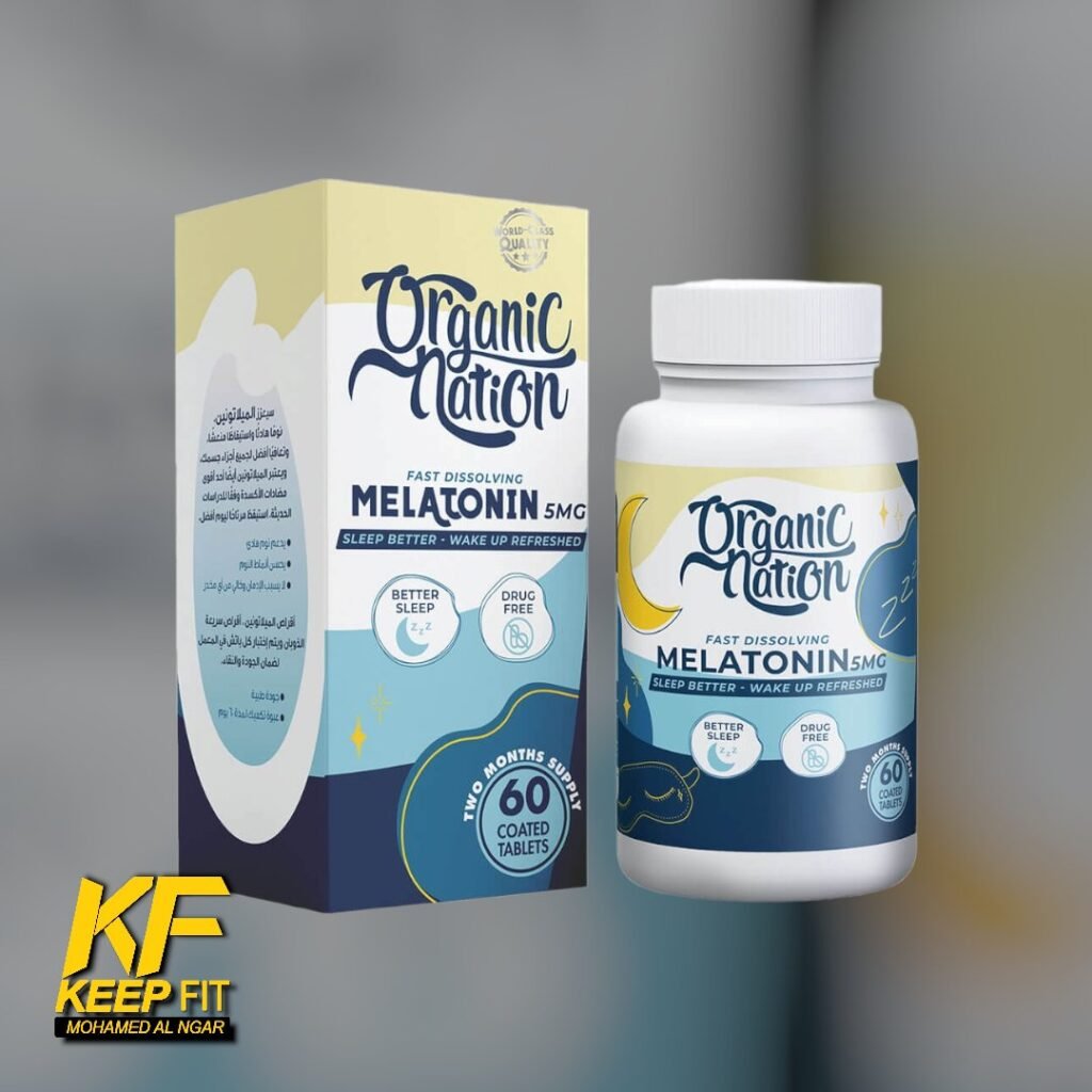 ميلاتونين ٥ مللي ٦٠ حبايه اورجانيك نيشن Melatonin 5 mg 60 tab organic nation