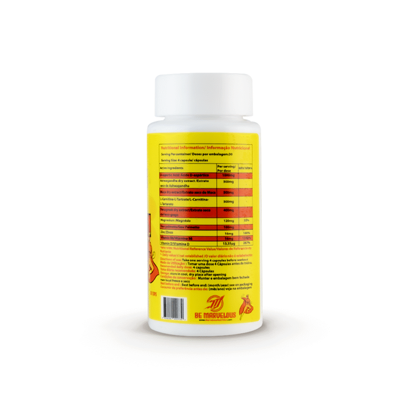 ⁦محفز تستوستيرون تستوما مارفيلوس ١٢٠ كبسوله ٣٠ جرعه 
testoman marvelous 120 caps 30 serv⁩ - الصورة ⁦3⁩