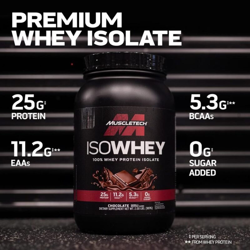 ⁦ايزوليت بروتين مصل تك ١ كيلو ٣٢ جرعه
ISO WHEY MUSCLETECH 1 KG 32 SERV⁩ - الصورة ⁦3⁩