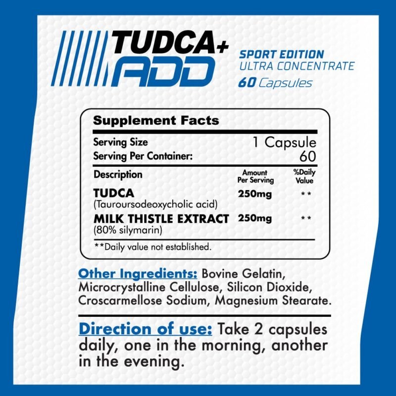 ⁦تودكا مصل ادد ٦٠ كبسوله 
TUDCA MUSCLADD 60 SERV⁩ - الصورة ⁦2⁩