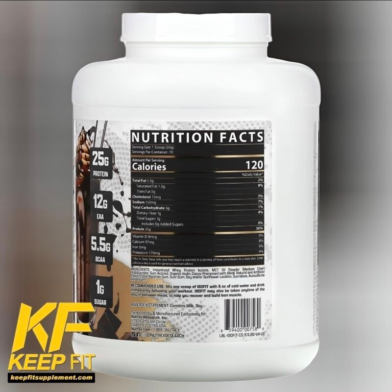 ⁦ايزو فيت نيوتريكس ٢.٢ كيلو ٧٠ جرعه 
iso fit nutrex 2.2 kg 70 serv⁩ - الصورة ⁦2⁩